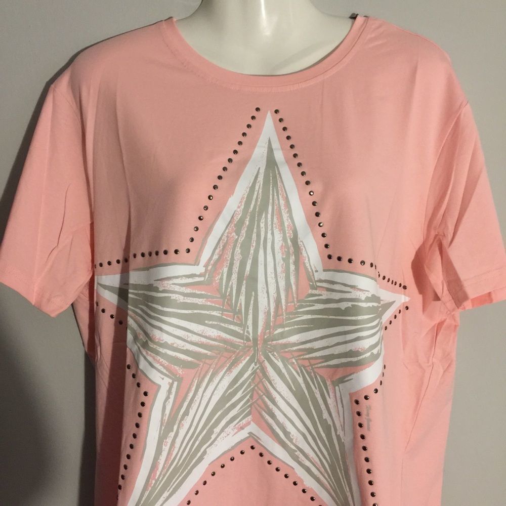 XRAY Jeans Graphic Pink Shirt NWT - Picture 3 of 7
